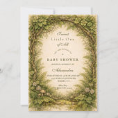 Invitation Forest Greenery Storybook Baby Shower (Devant)
