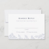 Invitation Forest Grove Dusty Blue Wedding RSVP (Devant)