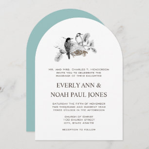 Invitation Forest Grove Rustic Pic Inséparables Mariage