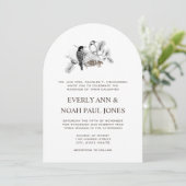 Invitation Forest Grove Rustic Pic Inséparables Mariage (Debout devant)