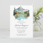 Invitation Forest Lakeside Mountain Bachelorte (Debout devant)