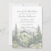 Invitation Forest Mountain Adventure Fête des mariées (Devant)