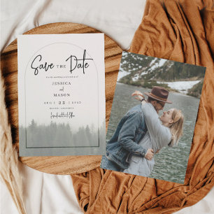 Invitation Forest Mountain Wedding Save The Date