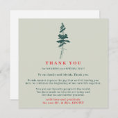 Invitation Forest Pine Indie Green Red Boho Rustique merci (Devant / Derrière)