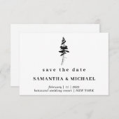 Invitation Forest Pine tree Indie Rustic Enregistrer la date (Devant / Derrière)