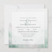 Invitation Forest Pine Tree Rustic Watercolor  (Devant)