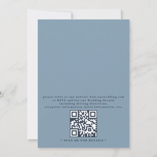Invitation Forest Trees Landscape Rustic QR Code Wedding (Dos)