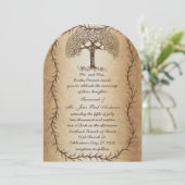 Invitation Forest Wedding Tree on Brown Paper Wedding (Debout devant)
