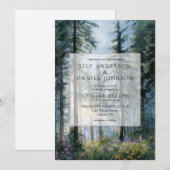Invitation Forest Wildflower Floral Rustic Wedding (Devant / Derrière)