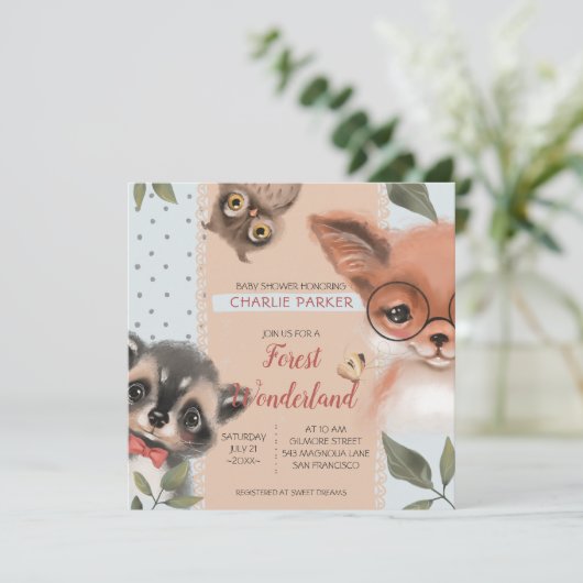 Invitation Forest Wonderland (Debout devant)