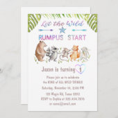 Invitation forestière tropicale pour le premier an (Devant / Derrière)