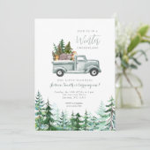 Invitation Forêt animale Hiver Onederland 1er anniversaire (Debout devant)