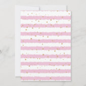 Invitation Forêt Animaux Aquarelle rose bébé fille Douche (Dos)