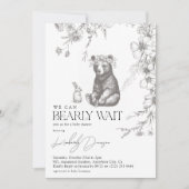 Invitation Forêt antique Nous pouvons attendre Baby shower (Devant)