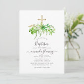 Invitation Forêt aquarelle Baptême de verdure (Debout devant)