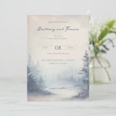 Invitation Forêt aquarelle pastel tranquille (Debout devant)