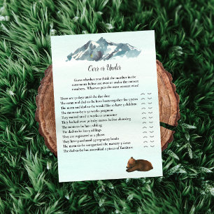 Invitation Forêt Aventure Au-Dessus Ou Sous Les Ours Jeu