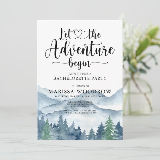 Invitation Forêt Aventure Bachelorette (Debout devant)