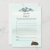 Invitation Forêt Aventure Devine Que Bébé Nourriture Ours Jeu (Devant)