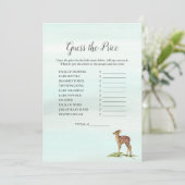 Invitation Forêt Aventure Devinez Le Prix Deers Baby Game (Debout devant)