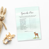Invitation Forêt Aventure Devinez Le Prix Deers Baby Game