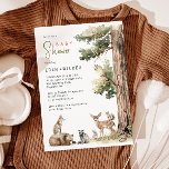 Invitation Forêt Bois Animaux Couples Baby shower<br><div class="desc">Voici notre invitation baby shower aux couples d'animaux de bois de forêt, parfait pour une célébration mignonne et fantasque! Doté d'un thème d'histoire de forêt aquarelle avec d'adorables créatures comme le renard, l'ours brun, le lapin et le cerf, il est parfait pour une douche sans distinction de genre. Ce design...</div>