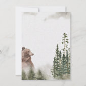 Invitation Forêt Bois Aquarelle Sauvage Une fête d'anniversai (Dos)