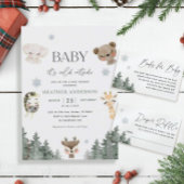 Invitation Forêt Bois bébé Il fait froid à l'extérieur du Bab