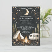 Invitation Forêt Bois Ciel Arbre Feu Dîner De Répétition (Debout devant)