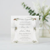 Invitation Forêt Bois extérieur Chuppah Mariage (Debout devant)