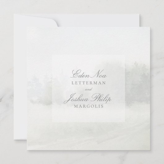 Invitation Forêt Bois extérieur Chuppah Mariage (Dos)