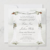 Invitation Forêt Bois extérieur Chuppah Mariage (Devant)