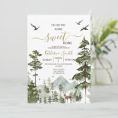 Invitation Forêt Bois Pine Arbre Ménage Sweet Home (Debout devant)