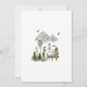 Invitation Forêt Bois Pine Arbre Ménage Sweet Home (Dos)