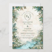 Invitation Forêt boisée enchantée Mariage rustique (Devant)
