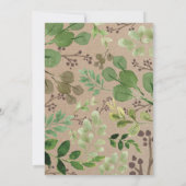 Invitation Forêt boisée et verdure Animaux 2e anniversaire (Dos)