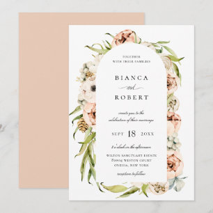 Invitation Forêt botanique Mariage de cadre d'arc fleuri