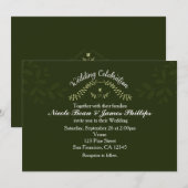 Invitation Forêt botanique verte Mariage rustique Tout événem (Devant / Derrière)