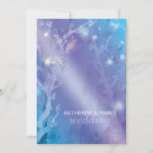 Invitation Forêt céleste Mariage bleu chatoyant (Devant)