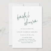 Invitation Forêt classique Vert Fête des mariées élégante (Devant)