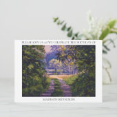 Invitation Forêt Colorée Lumière Bleu Violet Jaune Vert (Debout devant)