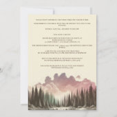Invitation Forêt d'aquarelle avec détails Mariage (Dos)