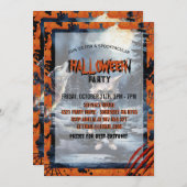 Invitation Forêt d'aquarelle du loup-garou (Devant / Derrière)