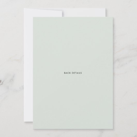 Invitation Forêt d'aquarelle Fête des mariées forestière d'hi (Dos)