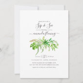 Invitation Forêt d'aquarelle verdure à boire et à voir (Devant)