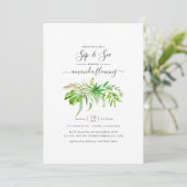 Invitation Forêt d'aquarelle verdure à boire et à voir (Debout devant)