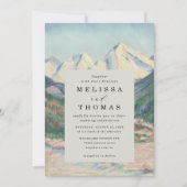 Invitation Forêt d'arbres de montagne Mariage rustique à peti (Devant)