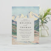 Invitation Forêt d'arbres de montagne Mariage rustique à peti (Debout devant)
