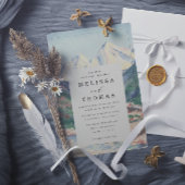 Invitation Forêt d'arbres de montagne Mariage rustique à peti