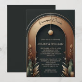 Invitation Forêt d'arbres Rautique Ferme Arche Dîner de répét (Devant / Derrière)